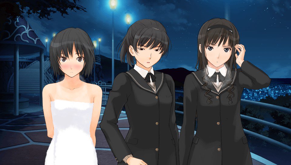 うぷっ アマガミ 七咲逢 塚原響 森島はるか よろこんで 囲まれてあなたは生きている