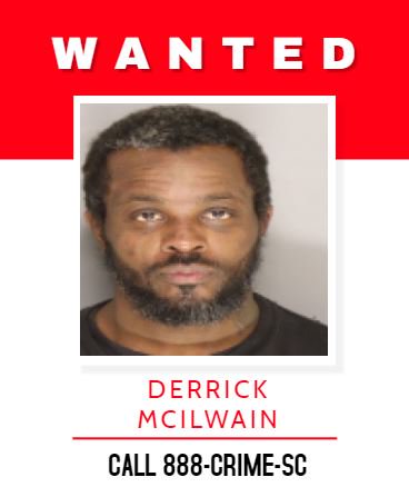 RCSD's tweet photo. Hey #LivePDNation, we need your help! 41 yr old Derrick Allen McIlwain is wanted for the murder of his girlfriend in Lancaster Co. SC and it's believed he may have left South Carolina. Call 888-CRIME-SC with any info. #LivePD @OfficialLivePD @LACOSO1 https://t.co/YuMHiHmPNn