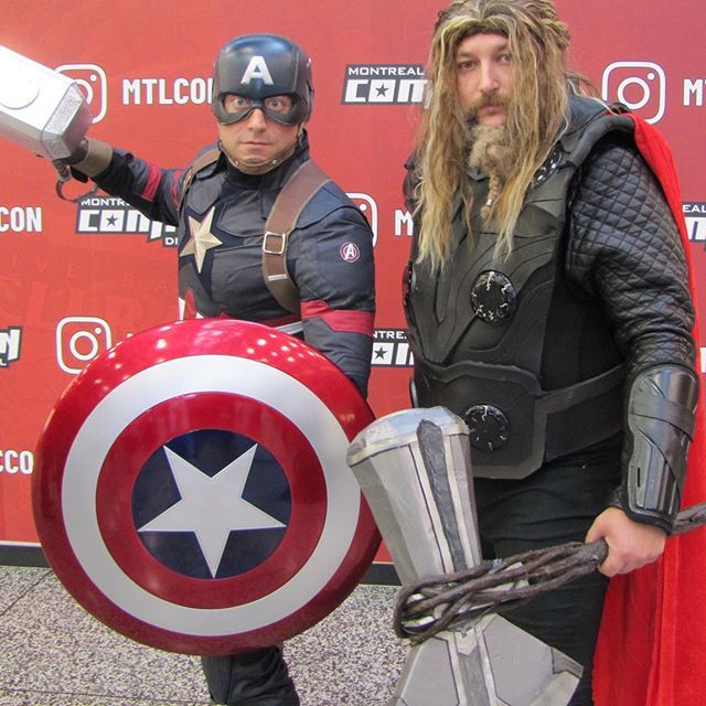 <a href="/lahordegeek/">La Horde Geek</a> <a href="/mtlcomiccon/">Comiccon de Montréal</a> #cosplay #Marvel #Bro #CapitainAmerica #Thor #mcu