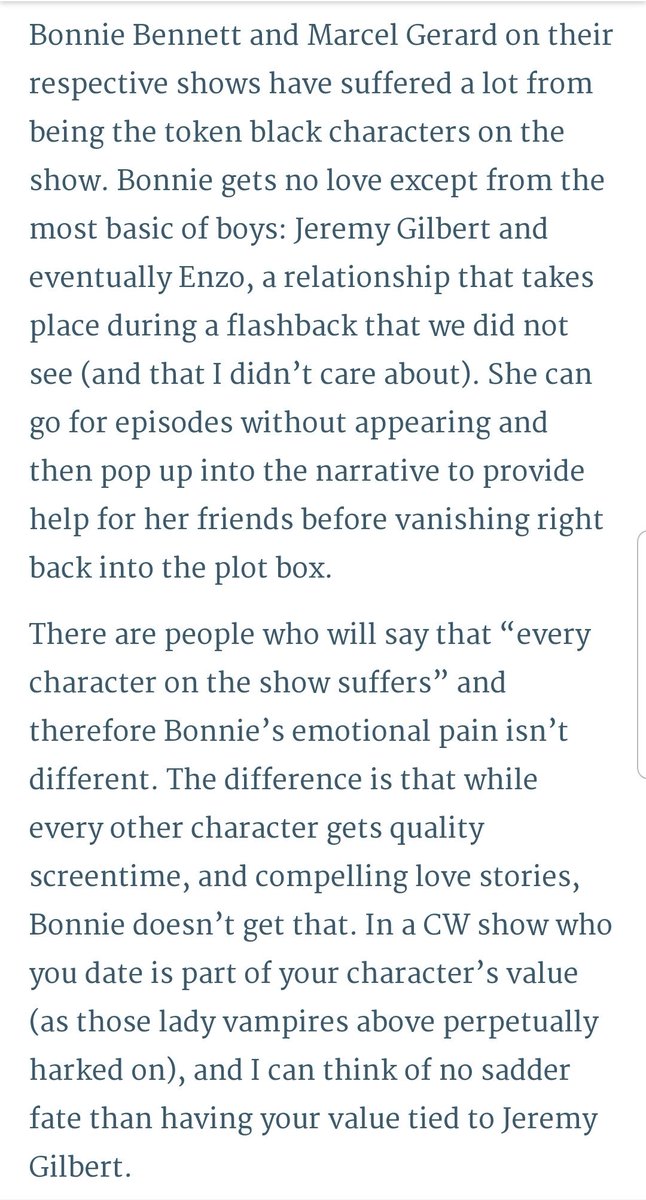 I honestly feel like I ghost wrote this part of this article. #vampirediaries  #bonniebennet