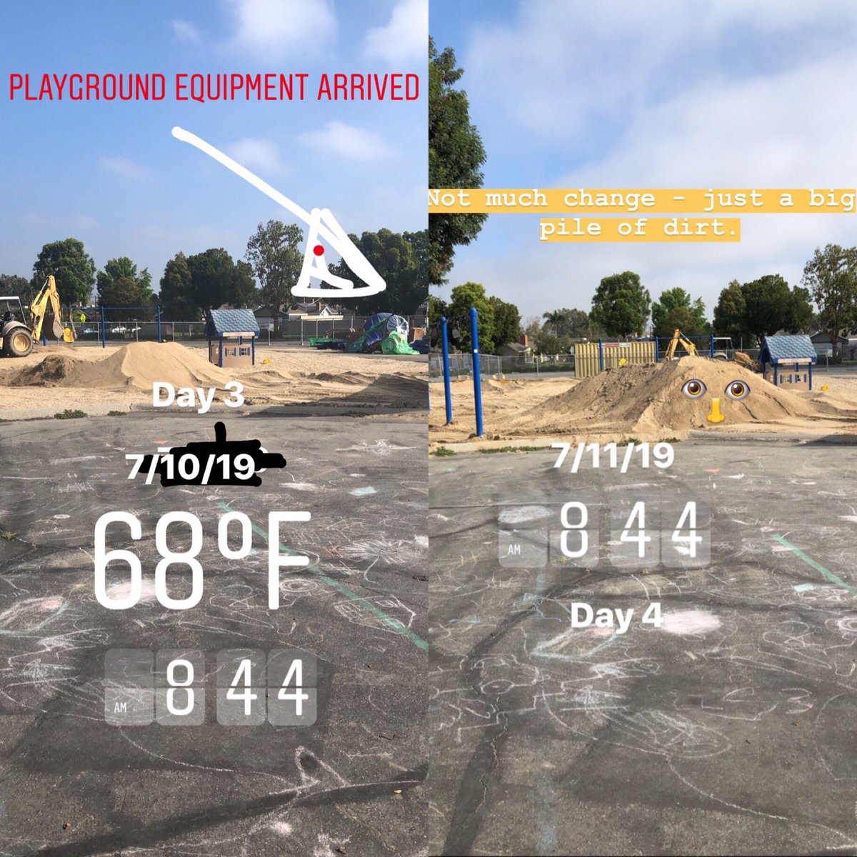 tylerthedayguy's tweet photo. New playground coming in!  First week progress #sametimeeveryday #weareweaver Who’s excited? #nomoresand https://t.co/DOdlfI7VT6