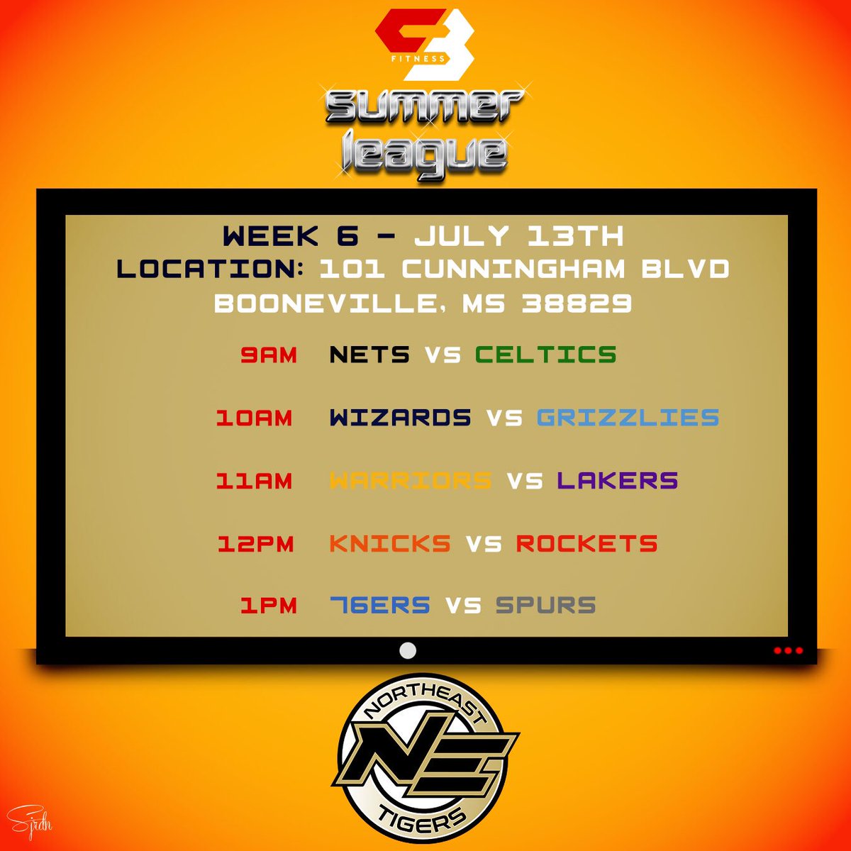 SBFitLLC's tweet photo. Come out to @NEMCCTigers to support the Regular Season Finale of the SB Fitness Summer League.
#SBSummerLeague
#RealWorkRealResults
#LLTub
#SBFoundation
πβΉπ½ββοΈππ₯π₯ https://t.co/85mj4ZbArs