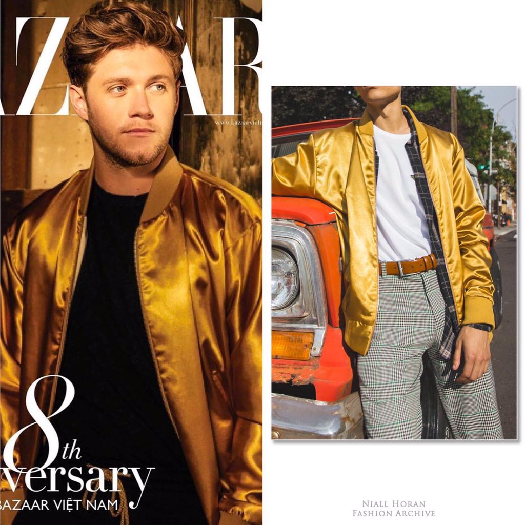 niallhbra's tweet photo. Niall vestiu uma jaqueta bomber de 24k por @ToddPatrick_  e calças pretas na capa alternativa da for Harper's Bazaar Vietnam.

(via @nhfasharchive) https://t.co/afg5HQQzZL