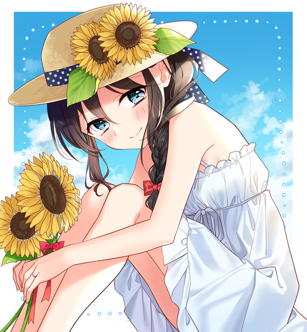 向日葵とワンピース? 
