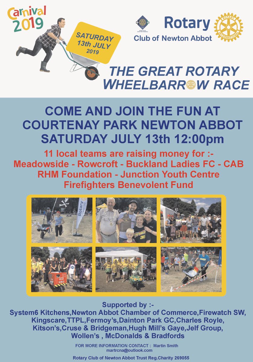 It’s Race Day! Come on down to #CourtenayPark to have a great day out and support some great charities. Come on #TeamSherwoods we can do this! #wheelbarrowrace <a href="/MeadowsideNA/">Meadowside Charity</a> @balfc1 <a href="/NewtonAbbotCofC/">Newton Abbot Chamber of Commerce</a>
