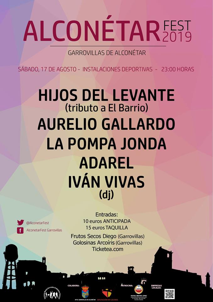 🚨 ALCONÉTAR FEST 2019 🚨
<a href="/DiputacionCC/">DiputacionCC</a> <a href="/LaCarneMagazine/">LaCarne Magazine</a> <a href="/Turismo_DipCC/">Turismo Provincia Cáceres</a> <a href="/AMGarrovillas/">Aso.Mus. Garrovillas</a> <a href="/avpluma/">Avuelapluma</a> <a href="/EPExtremadura/">El Periódico Extremadura</a> <a href="/cextremadura/">Canal Extremadura</a> @Extremadura_tur <a href="/caceresentumano/">caceresentumano.com</a>