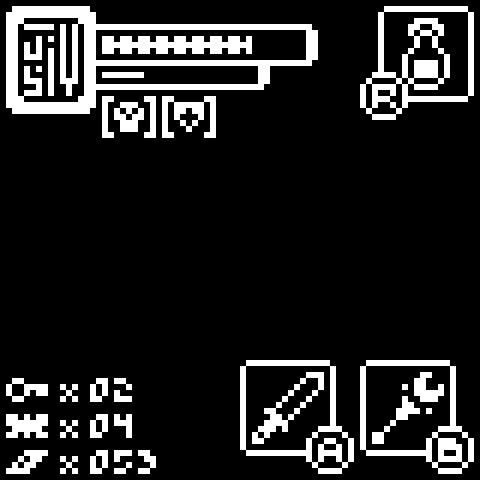 Jusiv_'s tweet photo. A simple little 1-bit #UIScreen mockup.
@Pixel_Dailies #Pixel_Dailies #PixelArt #Pixel #PyxelEdit #1Bit
(528x Streak!) https://t.co/E118axuIMD