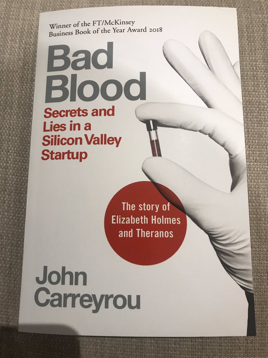TanyaFiler's tweet photo. Most addictive book I’ve read this year! Quite the page-turner #theranos #startupscandals https://t.co/WgHAlHmdO9