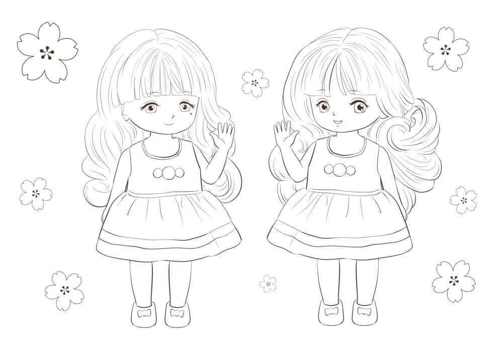 とり乃から揚げ お絵かき主婦 在 Twitter 上 突然ですが 親戚の子に塗り絵描きましたｗ 良かったら塗ってみてね ２つめが透過pngです リカちゃん ミキマキ ぬり絵 T Co 8r7hiqpi4i Twitter
