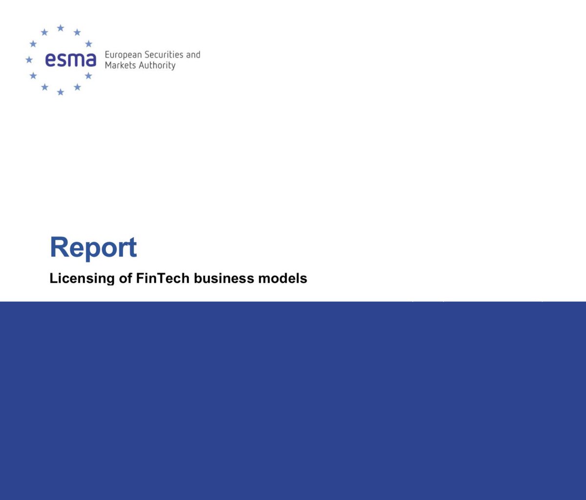 m_camphausen's tweet photo. ESMA publishes a report on the status of licencing regimes of fintechs across the EU: https://t.co/3lGGtAc9Nf #fintech #dkfinans #dkbiz ⁦@ESMAComms⁩ https://t.co/XjSeYbkFQ6