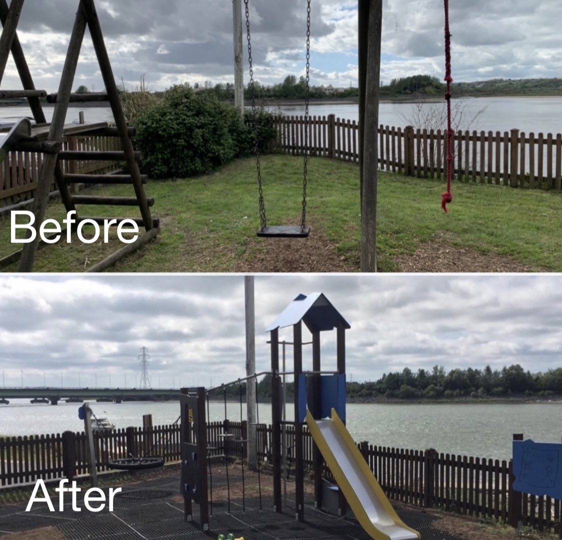 What a different a week makes, this play area is unrecognisable from the rundown old timber play equipment to the new stylish play area.  #PlayEquipment  #Playgrounds  #Play  #Outdoors