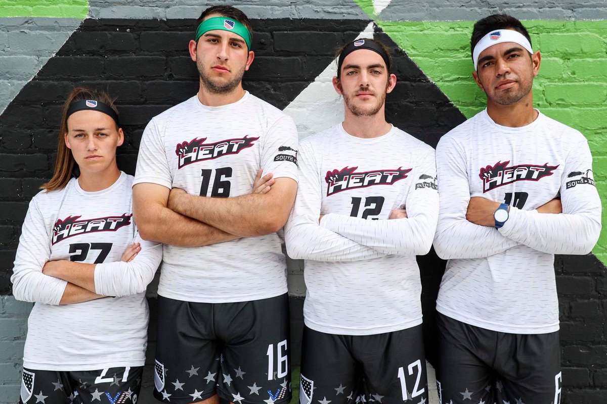 THCHQuidditch's tweet photo. Follow our athletes on the #USNT this weekend as they #GuardtheGold🥇 at #IQAPanAm.

Twitter 👉 @USAQuidditch 
Instagram 👉 @USQuidditch
Facebook 👉 USA Quidditch
Hashtag 👉 #GuardtheGold🥇

(Luke and Axtell not pictured because they didn’t follow directions 😵) https://t.co/TyAJXUsTGs