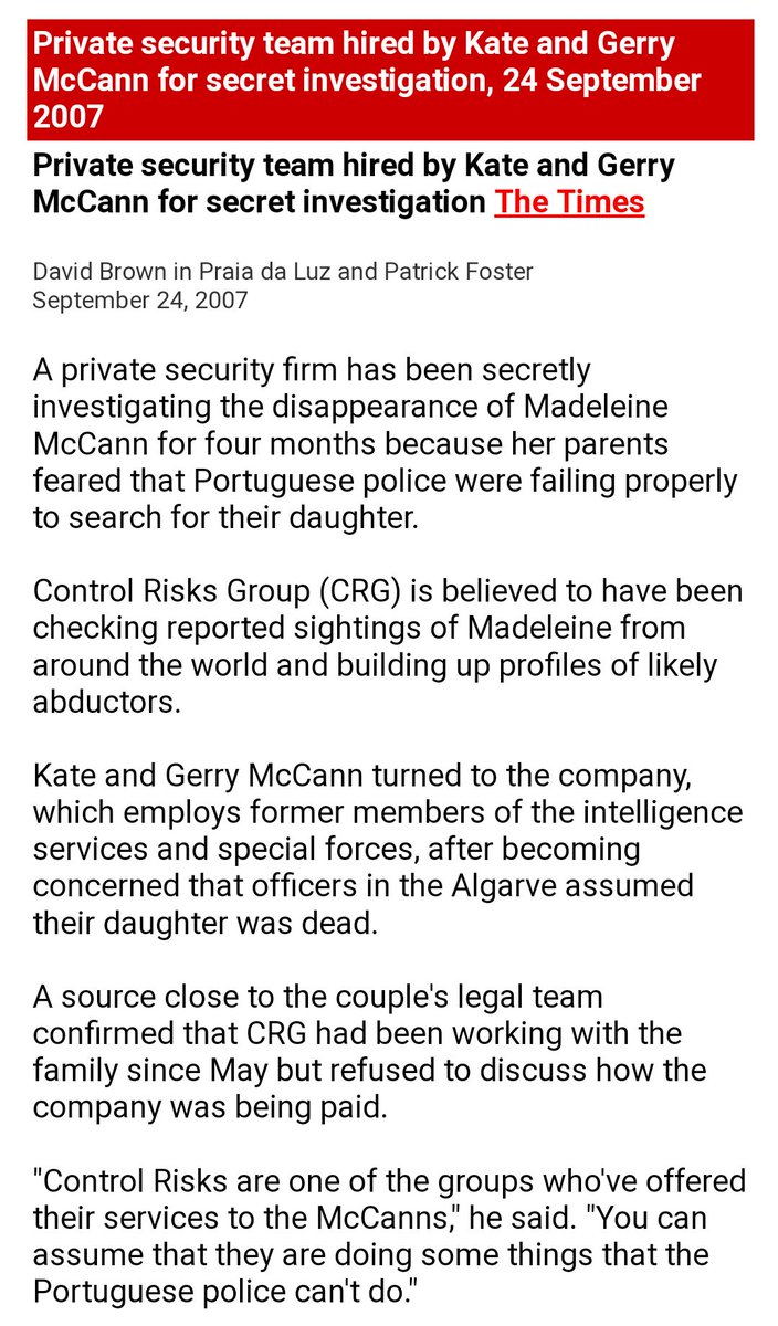 From 1981 until 1989, von Kotze worked for Hogg Robinson where Timothy Royle, brother of Richmond MP Anthony Royle, was appointed CEO in 1980, leaving in 1981 to lead a management buyout of the dubious Control Risks Group called on to search for Maddy. https://twitter.com/ciabaudo/status/1121852814140039169?s=19