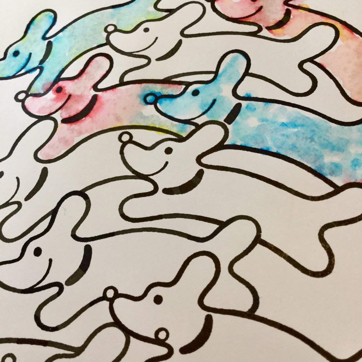 Tomoはinstagramを利用しています:「・ 今回もダイソーの12色水彩色鉛筆のみで塗りました ️ +×+×+×+×+×+×+×+×+× 【ここからダウンロード】 水 ぬりえ - Mokumokunjp