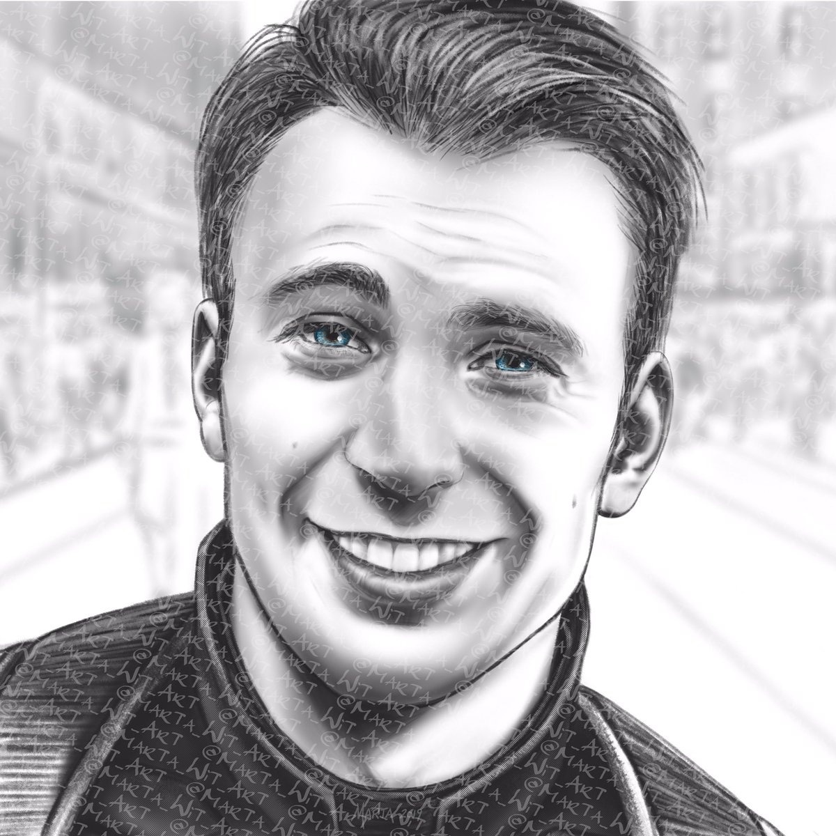 mARTa_WIT_art's tweet photo. A continuation of the LOVE story! @ChrisEvans has been a joy to draw. 
#ChrisEvans #MCU #CaptainAmerica #SteveRogers #FanArtFriday #digitalpainting #happyavenger #martawitart #expressions https://t.co/VC3sAsDHjl