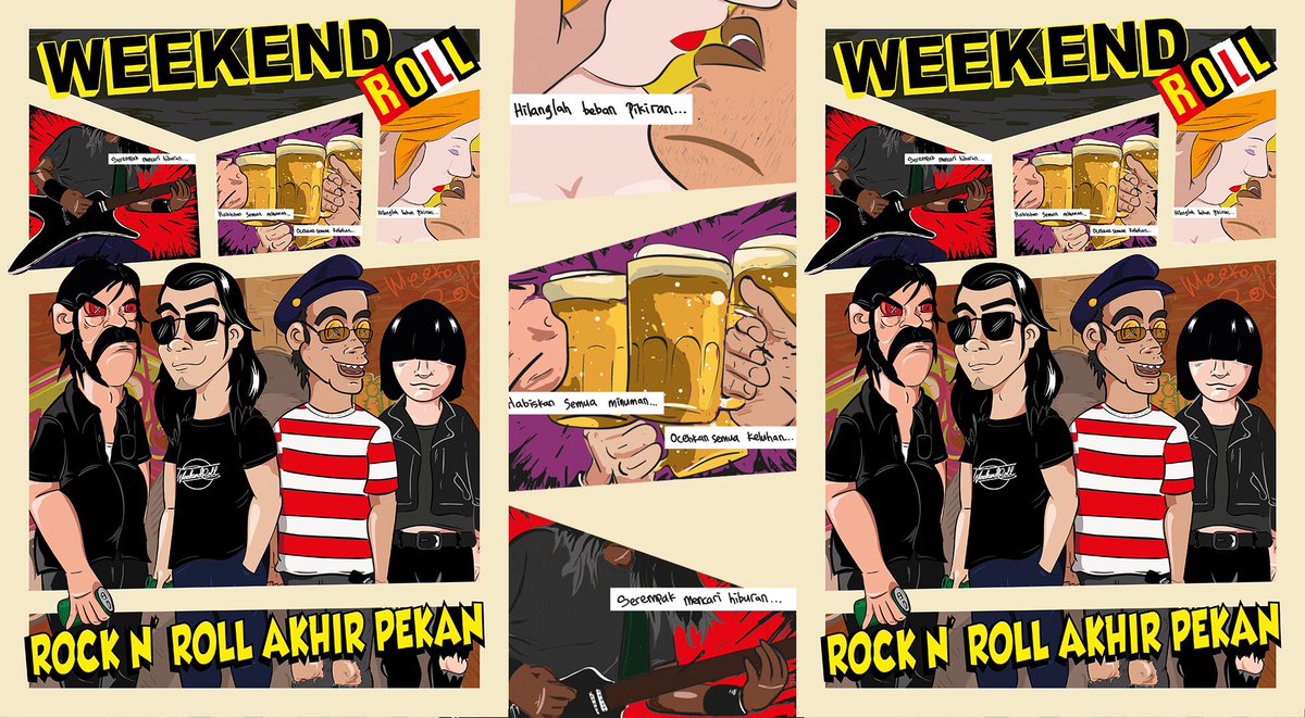 Single terbaru dari <a href="/weekendroll/">Weekend Roll</a> bertajuk "Rock N Roll Akhir Pekan" sudah tersedia di berbagai platform digital streaming favorite klean! 

Selamat merayakan akhir pekan, enjoy! 🍻

open.spotify.com/track/6TaZvSwh…