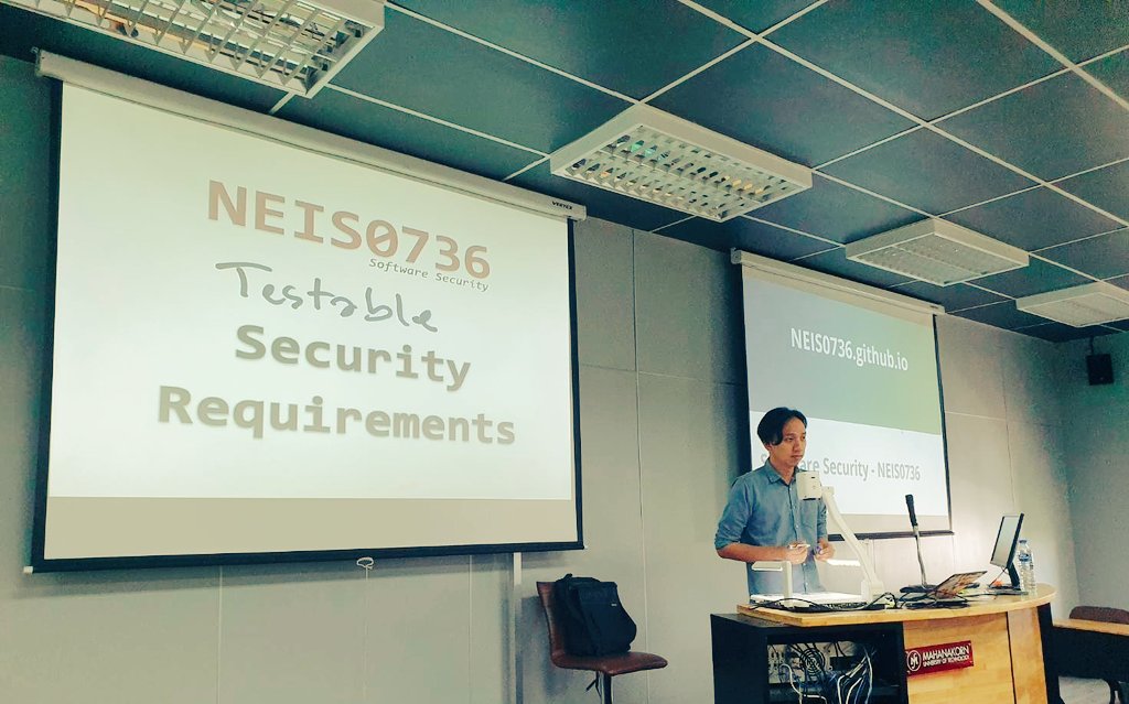 maeklong's tweet image. #TestableRequirements #SecurityRequirements
#TestableSecurityRequirements

#NEIS0736 #SoftwareSecurity
