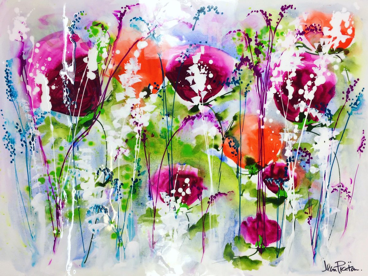 bucksfineart's tweet photo. Kick starting the weekend with a burst of colour from Jean Picton. Her wonderful new collection of originals are available to order Now!!! #goodmorning #saturday #kickstarttheweekend #flowers #resinart #abstractart #burstofcolours https://t.co/4a9Xtu8Yjt