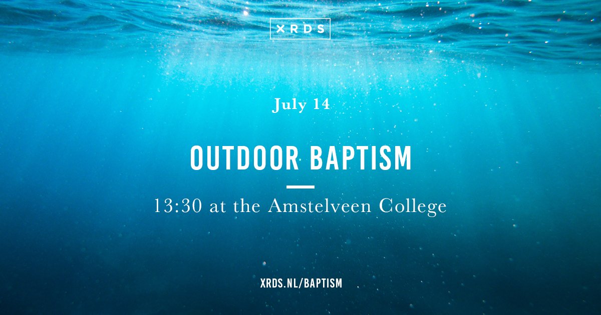 Dear Crossroads, tomorrow, July 14, we will have a special outdoor baptism service. Due to the oak processionary caterpillar in Amsterdamse Bos we will do this in Amstelveen College after the second service.
Time: 13:30 – 15:00.
Location: Amstelveen College
#xrdschurch #baptism
