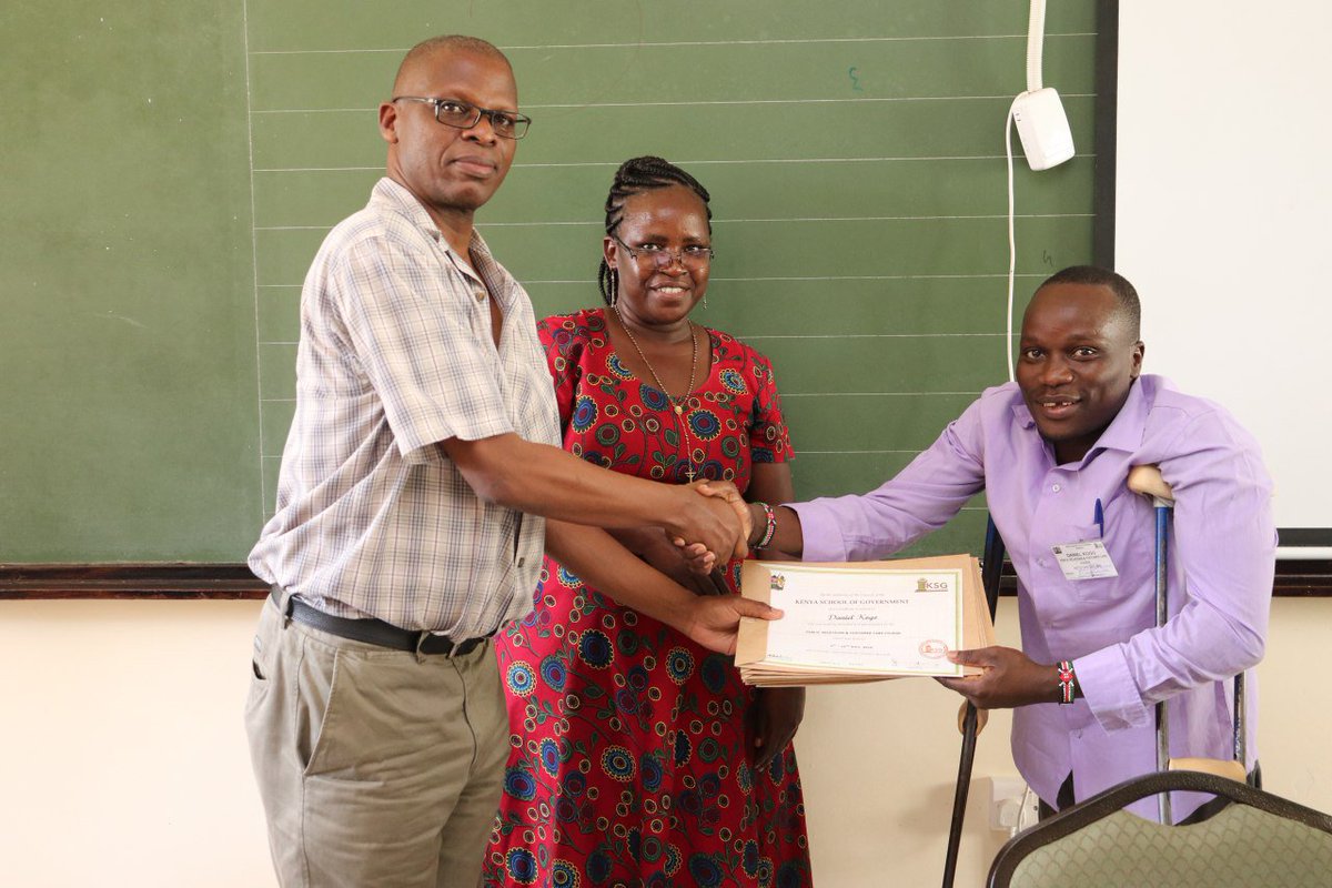 KsgMombasa's tweet image. The closing ceremony for Public Relations and Customer Care, Supervisory Skills Development and Pre-retirement Courses by Head of Department Business Administration and Development Mrs. Rebecca Kaguru and @KNH_hospital Chief Administrative Officer Mr. Kinyua.

#WeTransform