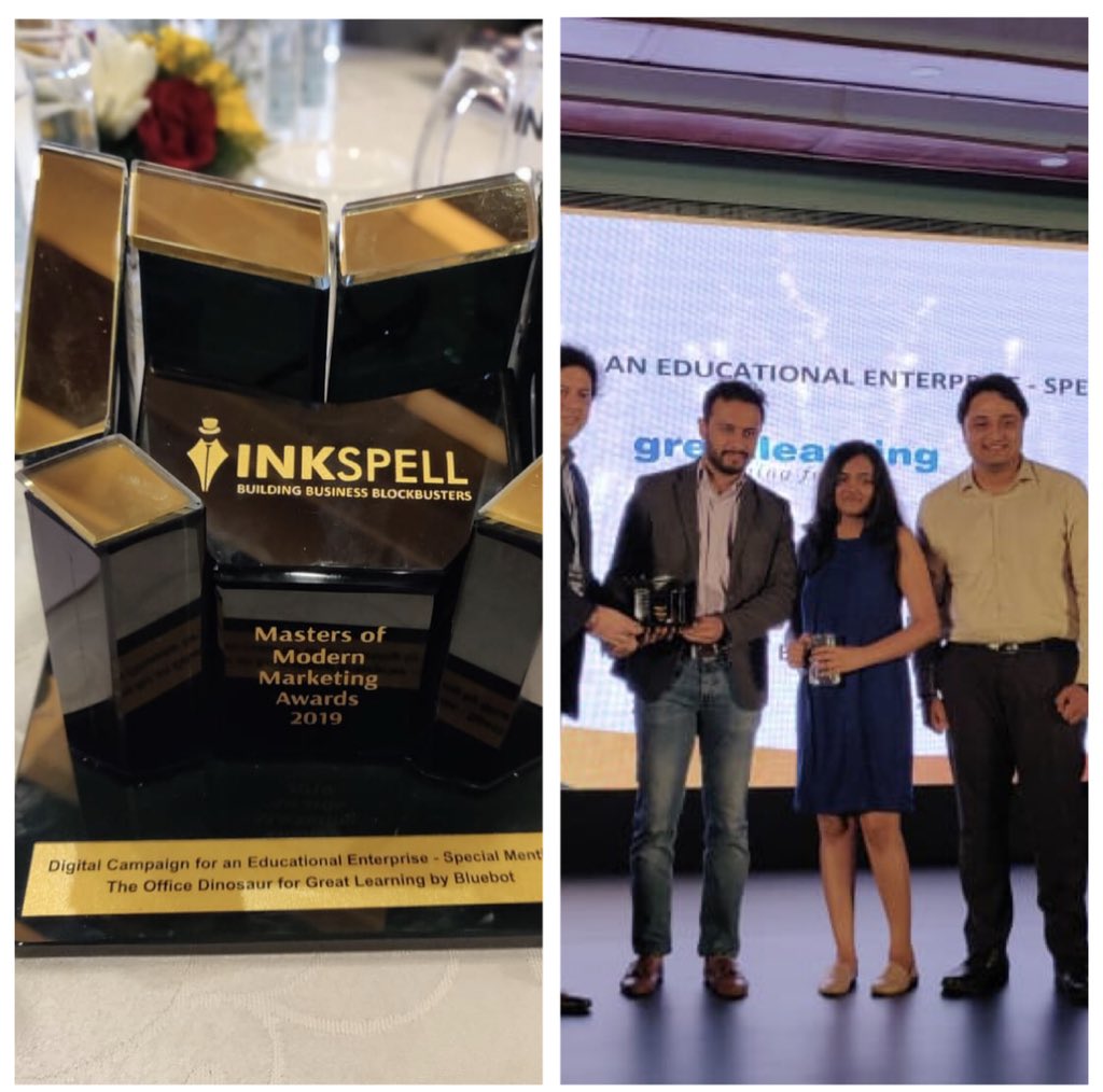 BluebotDigital's tweet image. Team Bluebot wins at the ‘Masters of Modern Marketing’ annual 2019. Way to go team! 👊✊ #ContentCreator #contentcreation #advertising #marketing #creative #marketingstrategy