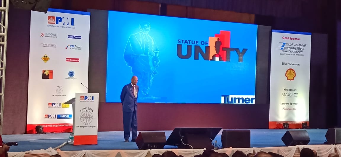 PMIBangalore's tweet photo. Major Edmund Keen, Project Director - Making of Statue of Unity, Turner International India Pvt Ltd.
#pmpc19 https://t.co/W7x2USaRFx