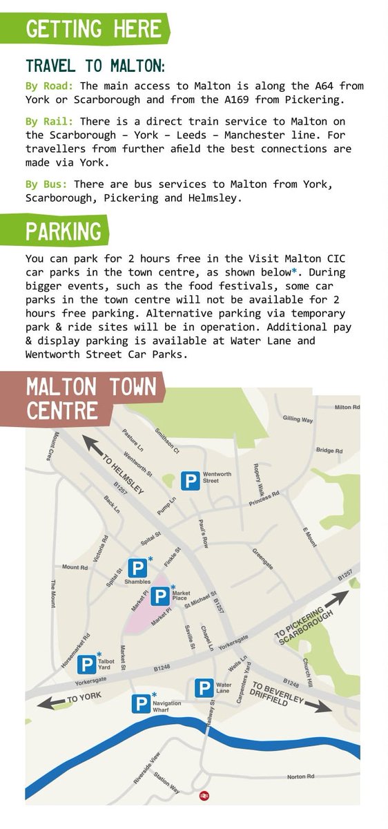 visitmalton's tweet photo. Not sure how to get to Malton, N.Yorkshire?
Here's some info to help:
*2hrs free car parking in Visit Malton car parks;
*access by train (the train station is a short walk from the town centre);
*access by bus inc. Services from @yorkbus &amp; @Moorsbus .
https://t.co/bLBC8CKEM2 https://t.co/FVEpaZ5JvE