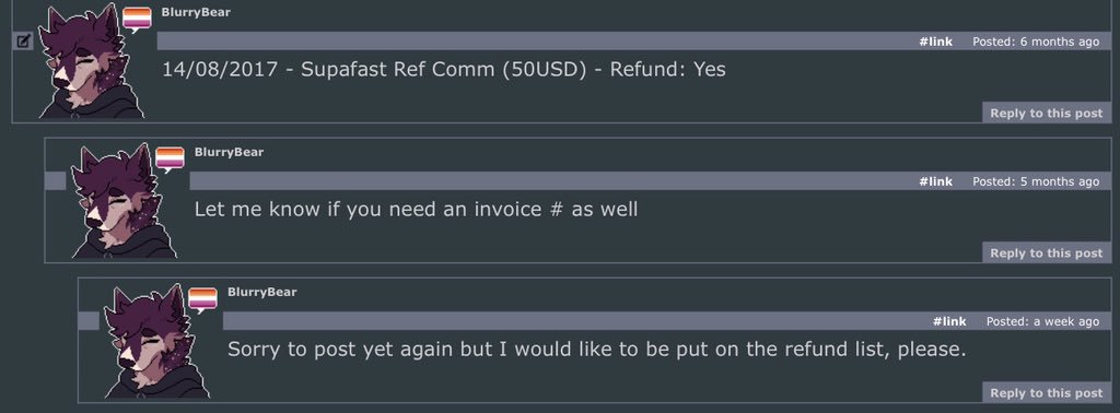 SonderSpirit's tweet photo. Seriously, he’s neglecting a huge #commissionbacklog on #furaffinity and can’t even be bothered to update it as more entries are submitted.
And on the off chance he does post art, it’s self-indulgent fanart from #bloodborne #pokemon or his own ocs...because what are priorities?? https://t.co/lYWcUNVBTj