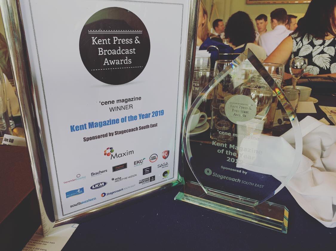 CeneMagazine's tweet photo. Kent Magazine of the Year 2019 @CeneMagazine #kbpa https://t.co/jLxF7RWGF9