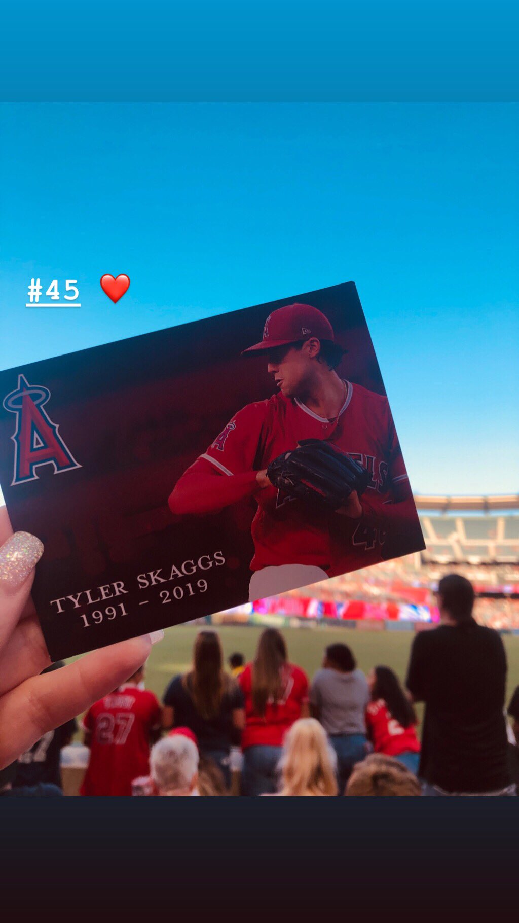Happy birthday the our angel Tyler Skaggs. This win was for you! Our Angel      