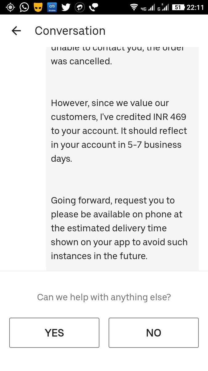 Akash7182's tweet photo. When will i get my money back. @UberEats @UberEats_IND .why r u cheating ur customer. https://t.co/j1FnrAgakB