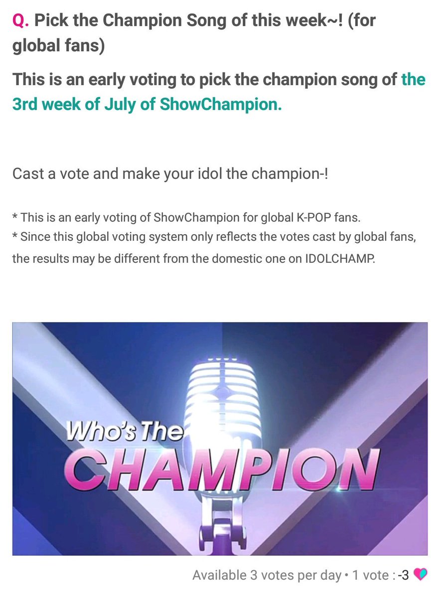 EXOGlobal's tweet photo. VOTE 🗳️ | 190713 Have you voted for That's Okay and UN Village on Idol Champ today? Let's increase their percentages 🌃🌵

🔗 https://t.co/bvpPaFL66u

Download, login and vote up to three times per day! Ends July 14.

#ThatsOkayItsKyungsoo
#BAEKHYUN_UNVILLAGE 
@weareoneEXO https://t.co/KAvdNuHxq6