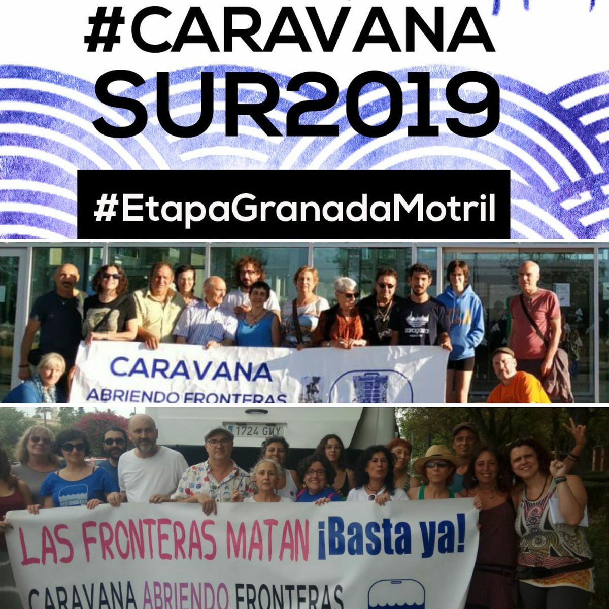 EntrepbsHarte's tweet photo. Compañeras de #Entrepueblos de Burgos, Valladolid, Mallorca y Sevilla inician ayer la #caravanasur2019 #EtapaGranadaMotril
#AcogidaDigna
#CulpableDeSerSolidario
#SalvarVidasNoEsDelito
#CATEMotril https://t.co/VNklrX3hpa