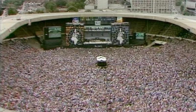 OldSchool80s's tweet image. July 13, 1985: Live Aid was held at Wembley Stadium in London &amp;amp; JFK Stadium in Philadelphia. #80s