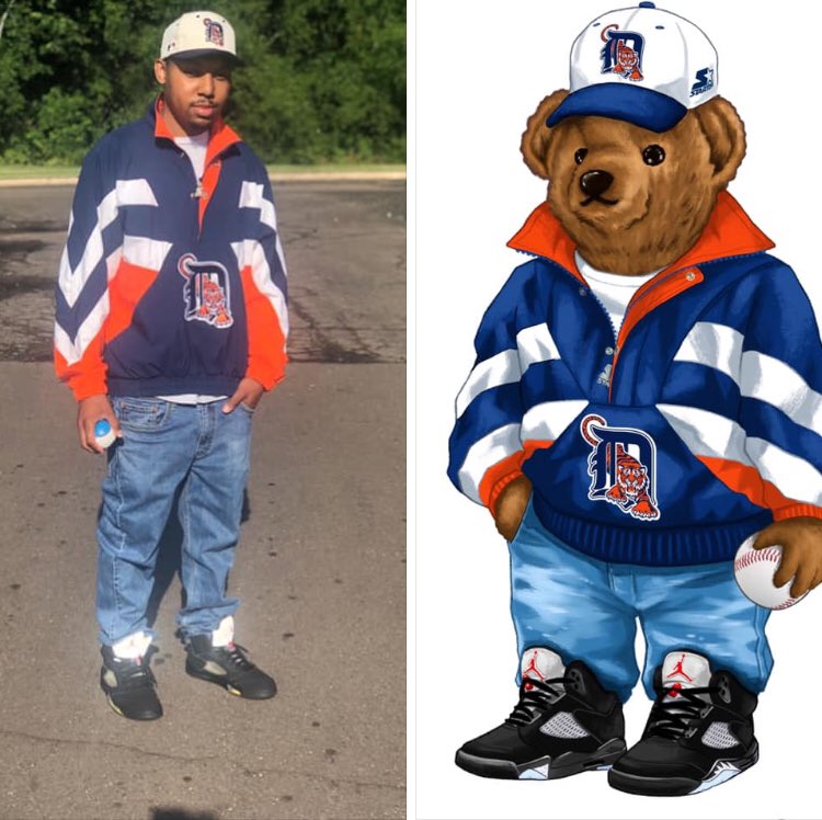 SEMISIX's tweet image. This Bear is based off me!!! Me and my swag, my attention to culture and detail. My vintage game and my name. 
Starter Bear By Semi Six merch coming soon !!!Art by @slyguycooper .
.
.
.
#pwing #polo #poloralphlauren #ralphlauren #flyspreadmasters #starterjacket