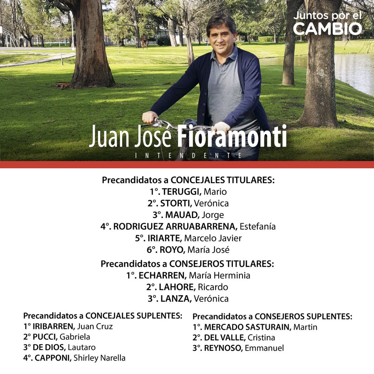 Les presentamos la lista de precandidatos de cara a las PASO 2019.
#SeguimosconJuan