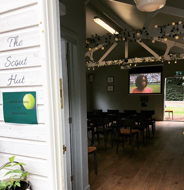 It’s the finals! Serena Williams V’s Simona Halep. Showing Live in our Scout Hut today. 🍺🎾🍺🎾