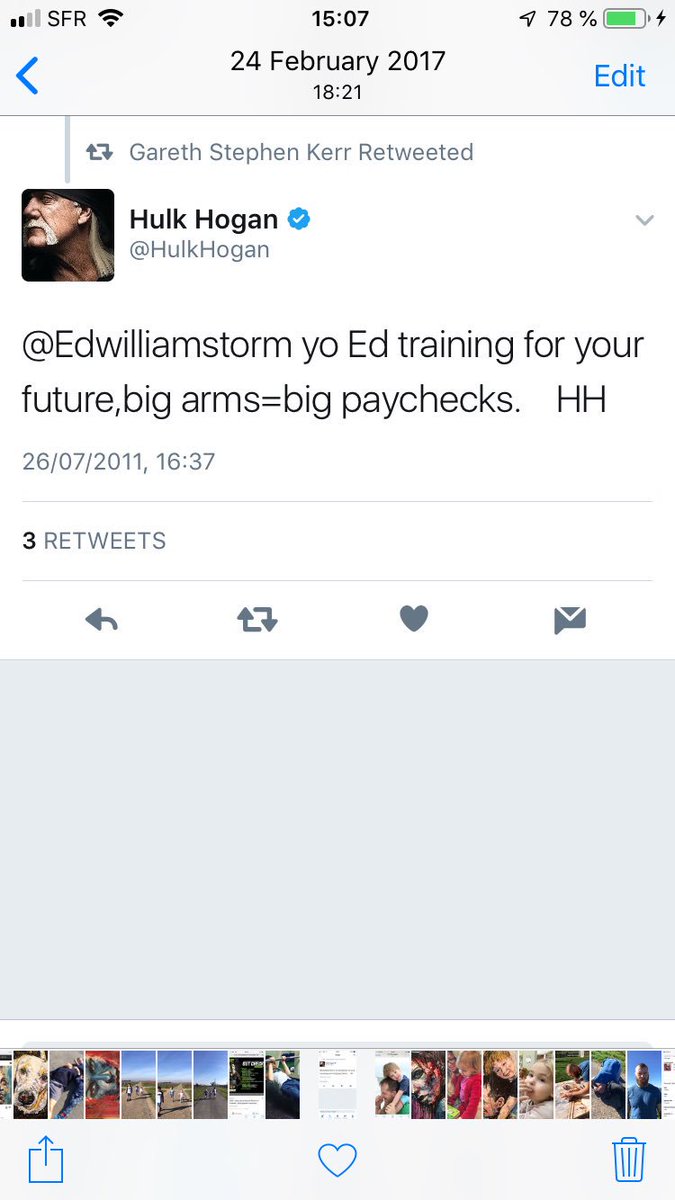 Ed_Artist315's tweet photo. Yearly reminder to you all that about 8 yrs ago @HulkHogan tweeted me back. Best. Day. Ever. #bigarms #bigpaychecks 💪🏽💪🏽💪🏽💪🏽💪🏽💪🏽 https://t.co/aKyGPYmovT