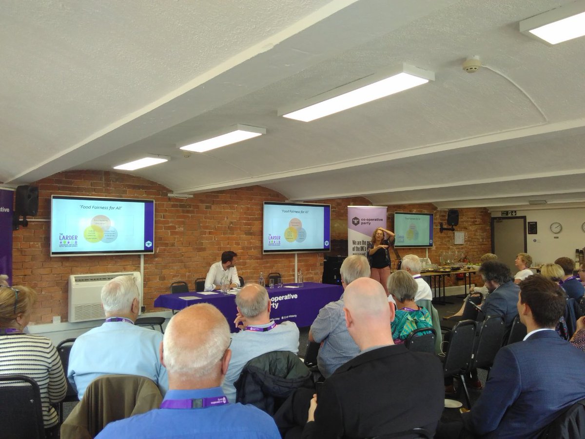 Boylecoopparty's tweet photo. Really impressive to hear about the development of @LarderLancs with Kay #coopsunleashed @CoopParty Food Fairness for All. Exactly what our #FoodJustice campaign is about https://t.co/IPkNk6EtZF