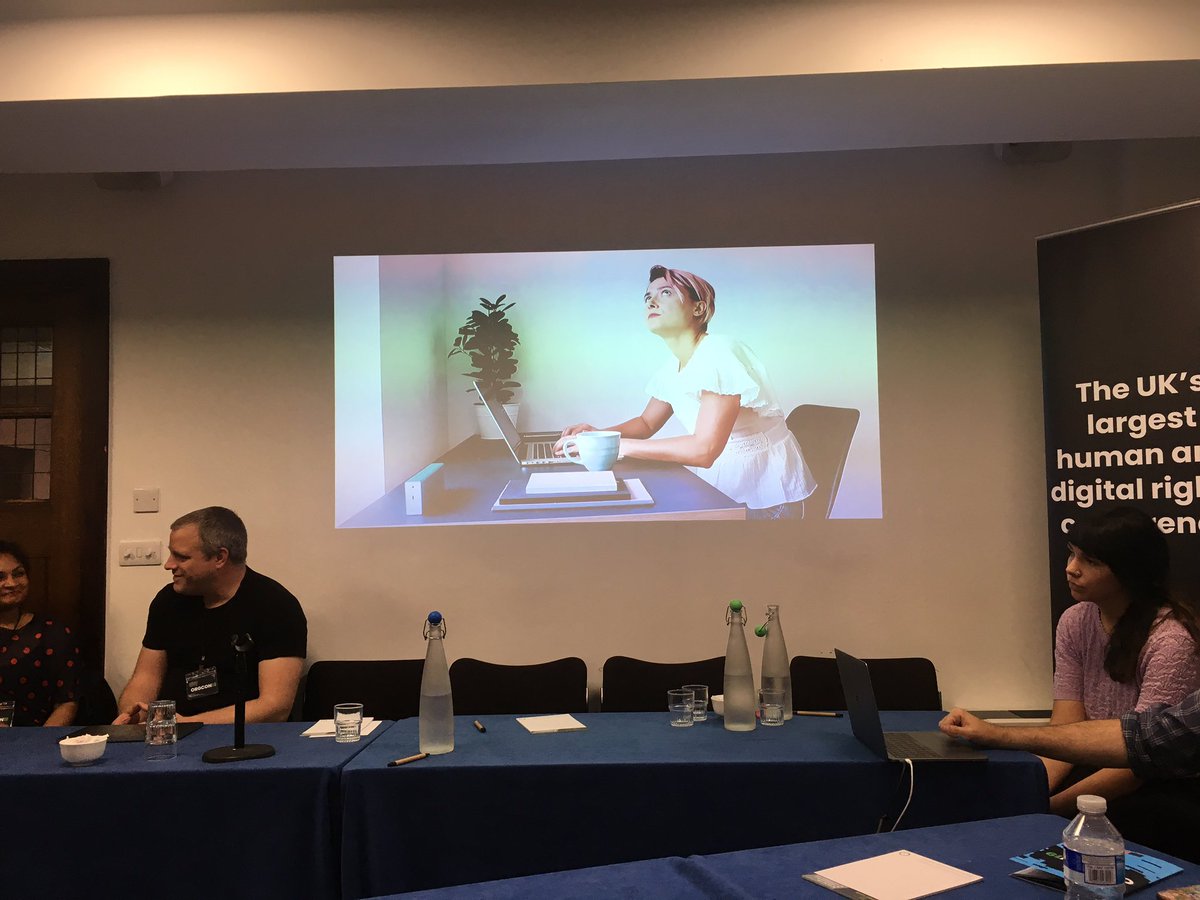 The honorary mention goes to Fahmida Azad with #neighbourly” a connected device that knocks on your neighbours’ wall for you, when they have been annoying and noisy. They built it as a technology that should not be built <a href="/VIRT_EU/">VIRT-EU</a> #OrgCon19