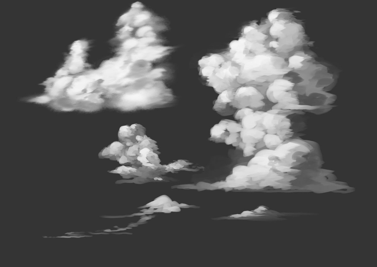遊びで描いた雲 