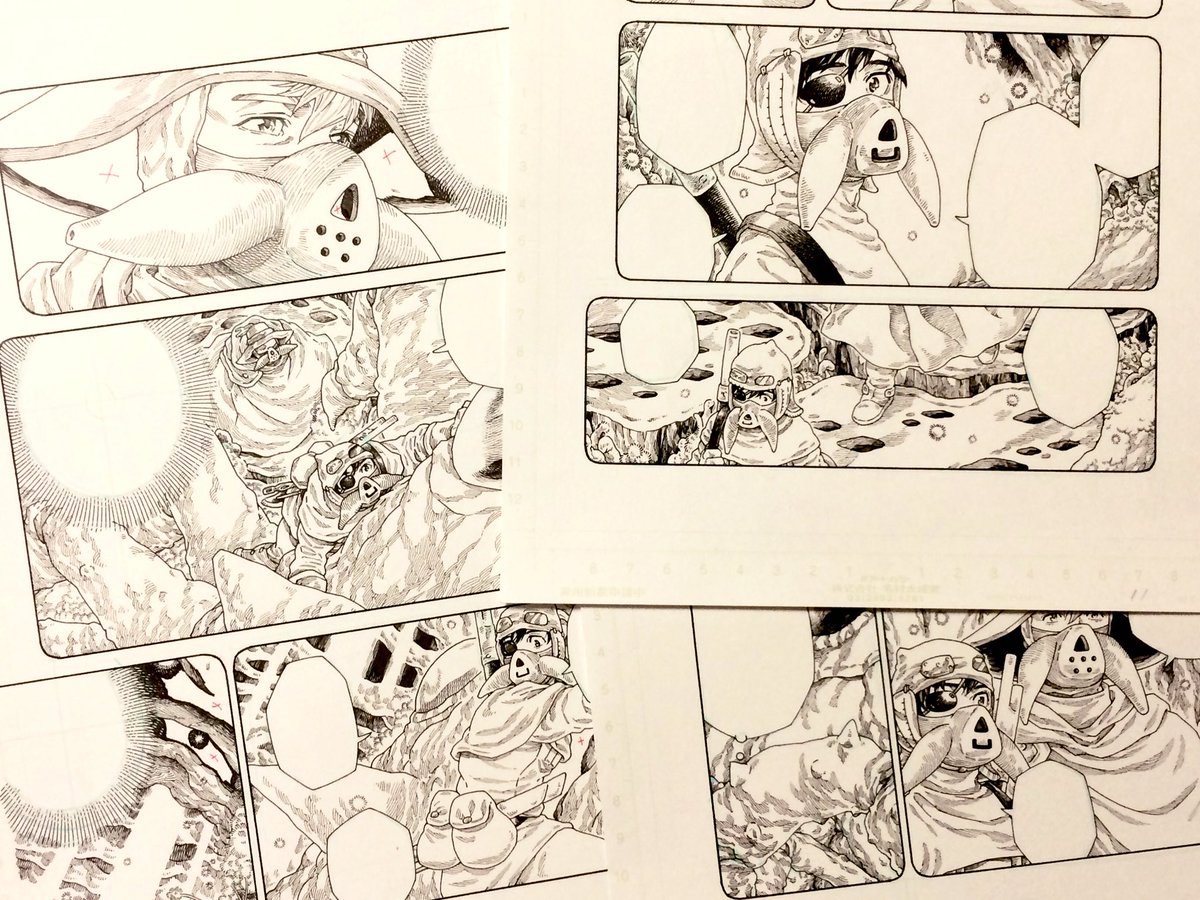 (ウニフラ?みたいなやつフリーハンドで描くの上達した気がします)腐海がいっぱい。 