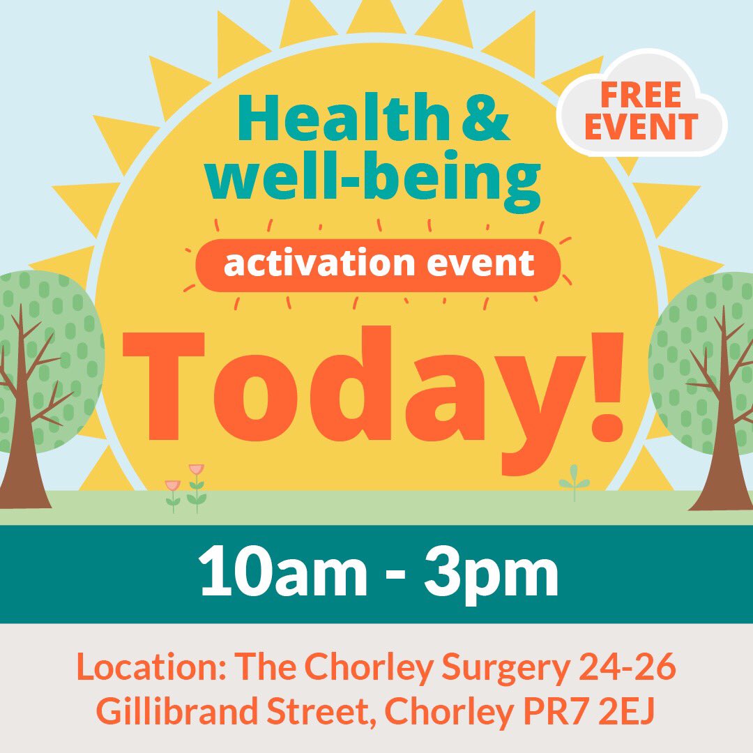 pcphysiopilates's tweet photo. Come down to see us today! Lots of free advice, taster sessions and activities available! #movement #mindfulness #nutrition #relaxation #chorley #lancashire #freeevent https://t.co/yolhpvjuPC