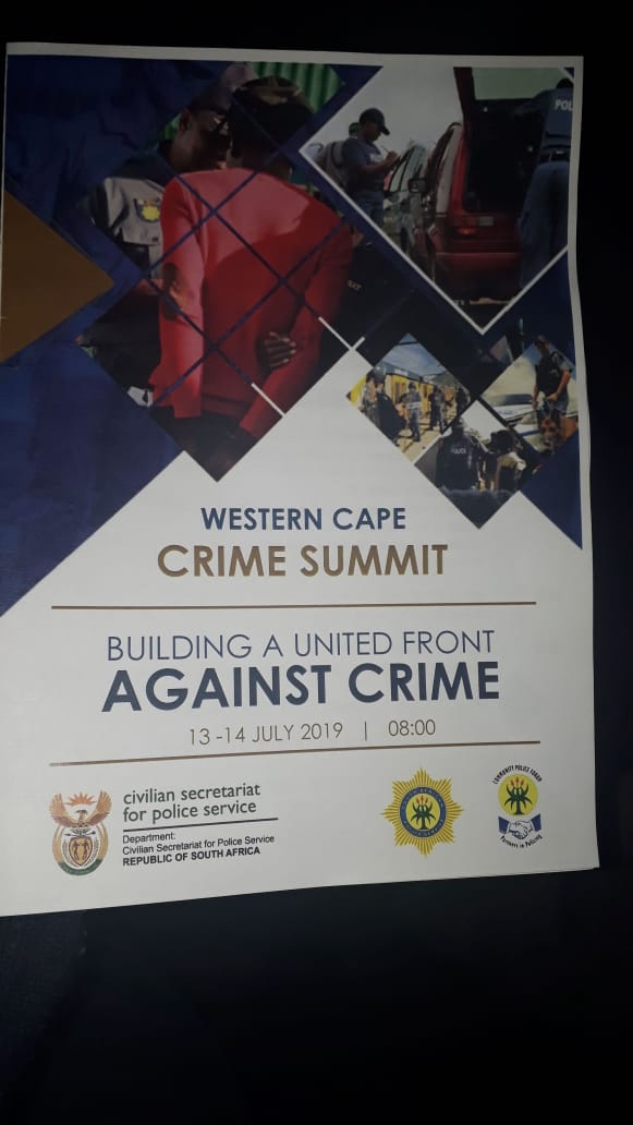 SAPoliceService's tweet photo. #PoliceMinistry Min Cele sets the tone for #CrimeSummit, highlight importance of 3 spheres of Government working together, outlined the roles & responsibilities of provincial & local government including the enhancement of environmental design, proper lighting & better roads. SW https://t.co/YNAQG3z5er