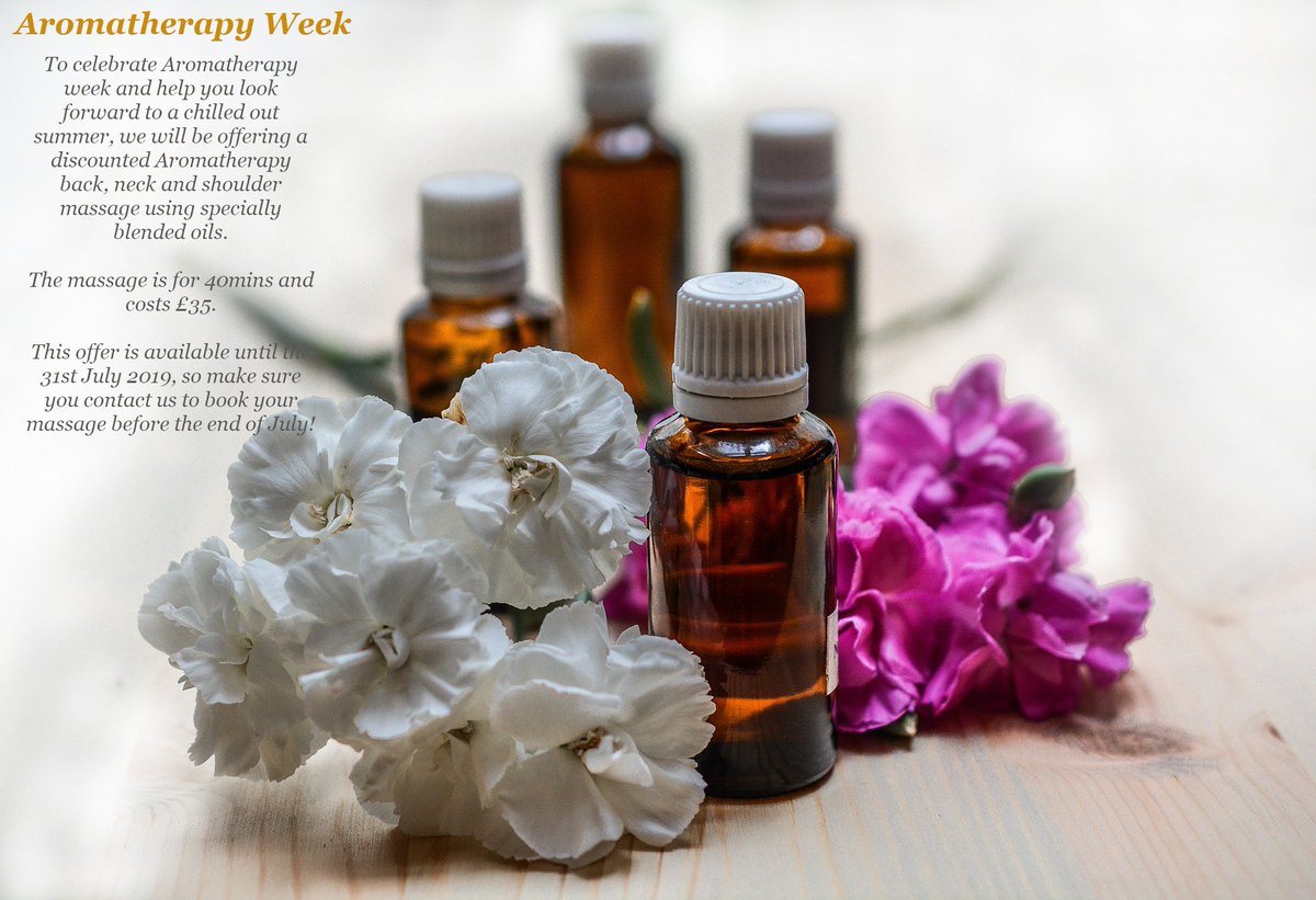 MontpellierB's tweet photo. Even though #Aromatherapy week is over, we are still offering an Aromatherapy back, neck and shoulder massage with specially blended oils. The massage is 40mins and costs £35. Offer available 'til the 31st July '19. #beauty #relax #harrogate https://t.co/LqTxzemEEK https://t.co/0UMXiSEkfG