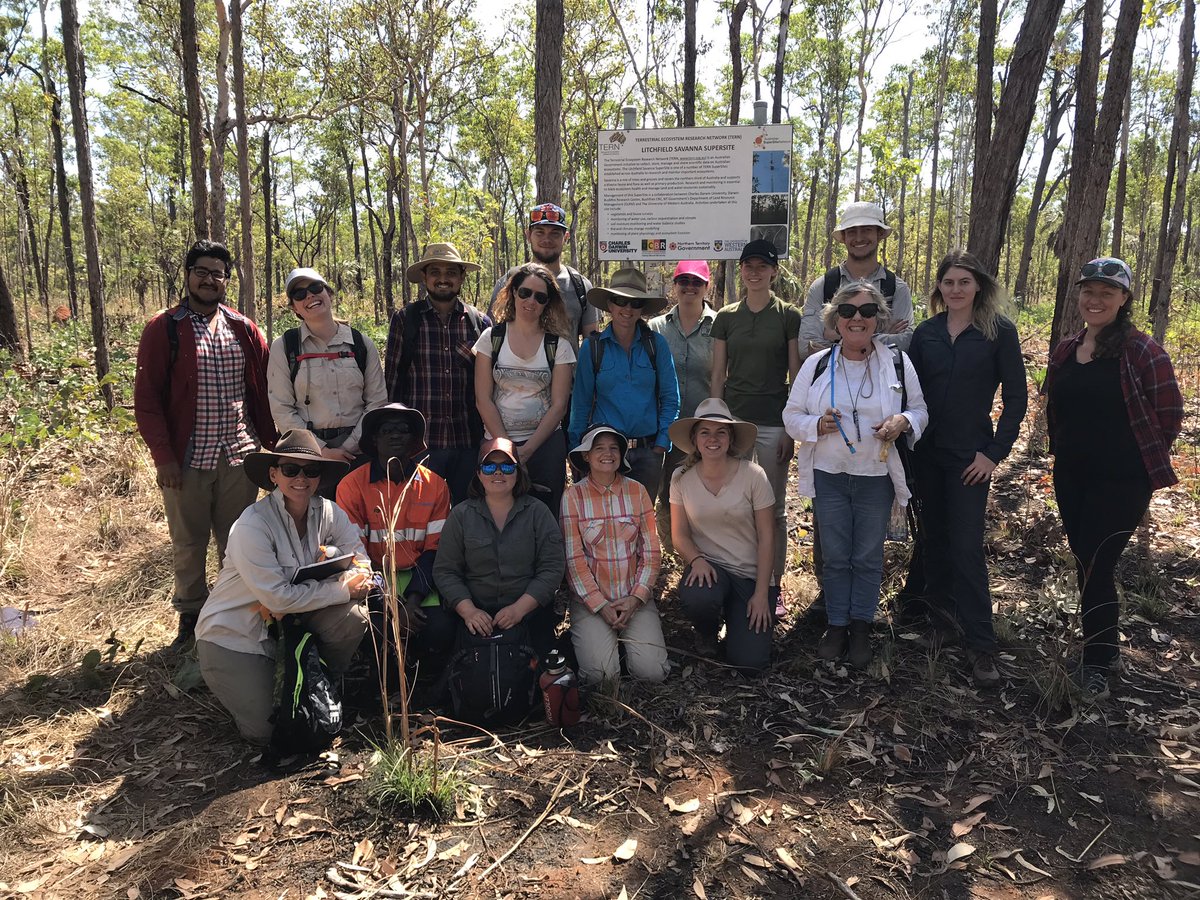 <a href="/CDUni/">Charles Darwin University</a> environmental science students at the <a href="/TERN_Aus/">TERN</a> Litchfield Savanna Supersite looking at fire, rainfall and savanna. Students from Nepal, India, Ghana, Norway, Batchelor, Rum Jungle, Humpty Doo, Darwin, Newcastle, Melbourne and Brazil.