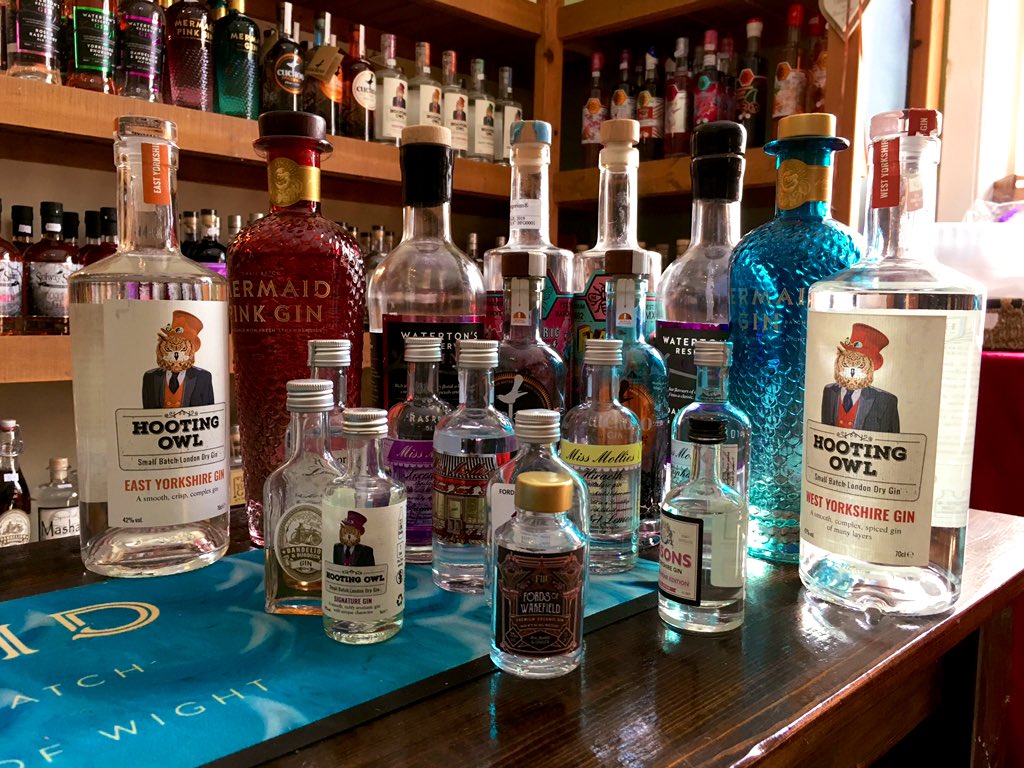 Just a few of the #gins for #FREE #TASTING #TODAY <a href="/GingerWhaleDeli/">Ginger Whale</a> ‘til 4.30. 

While here take a look at our huge range of #gin and #tonics. Many #locally made in #Yorkshire.

#Gifts are a speciality too. We’ll make it up as you want it.

#keepitlocal #shoplocal #yorkshireis