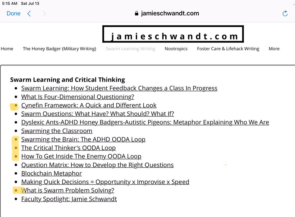 WatershedMarsha's tweet photo. @DrSchwandt @theneurohacker @lifehackorg Perhaps #MnFuturists Prez tapped into your blog or resources cited in this outstanding article! 

Based upon interactions with @digitalsandbox1 &amp; @storychasers (Tonganoxie), I’m wondering what factors influenced your adapting #OODAloops in context of #SwarmLearning / https://t.co/kxXUiqQ2WF