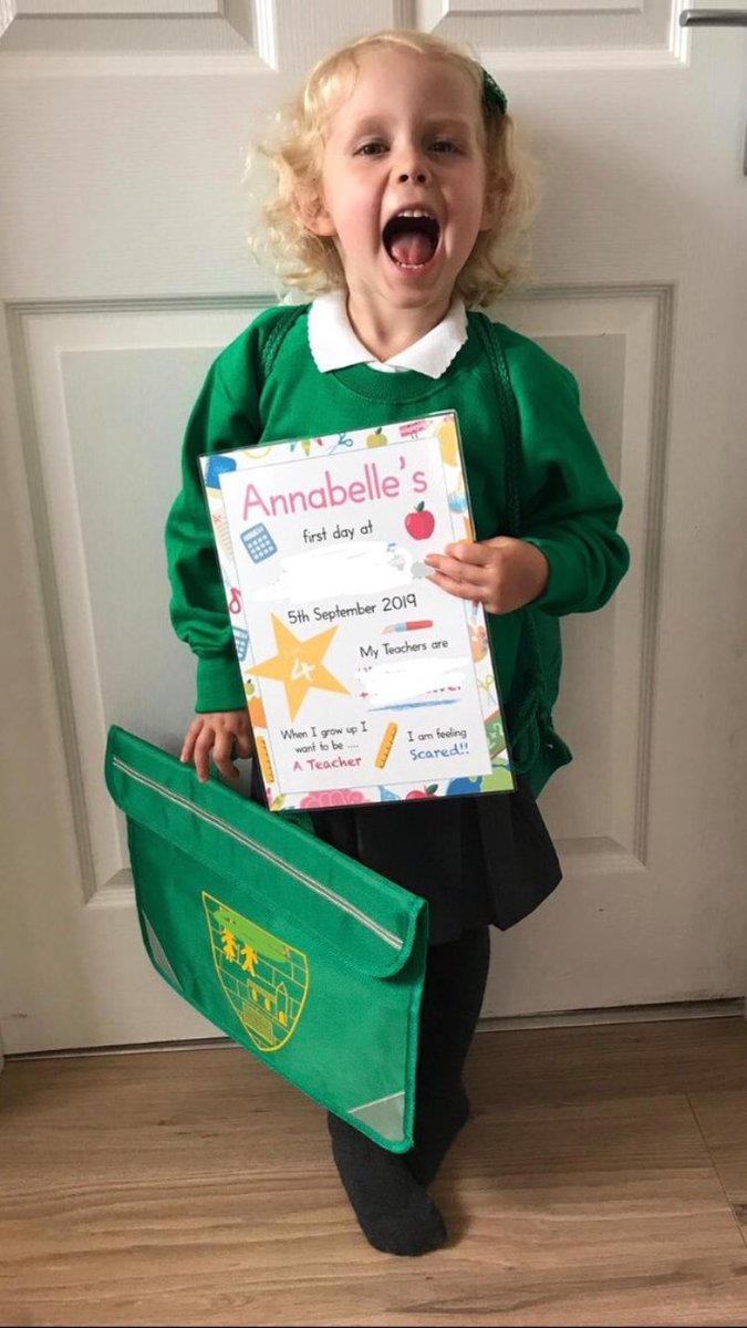 LLearner123's tweet photo. Little Annabelle excited but also a little scared to be #startingreception in September!! π #startingschool #firstdayprints #firstdayofreception https://t.co/PlOEWaJ485