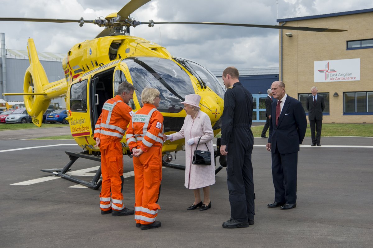 EastAngliAirAmb's tweet photo. 3 years ago today our #Cambridge Base was officially opened by Her Majesty The Queen &amp; HRH The Duke of Edinburgh @RoyalFamily Since then, Anglia Two  🚁 has attended 2787 patients, helping to save thousands of lives across #EastAnglia #TogetherWeSaveLives #EAAA #HEMS #Helicopter https://t.co/hh5590ZUn1
